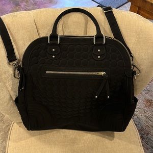 Vera Bradley top handle satchel w/ crossbody strap.